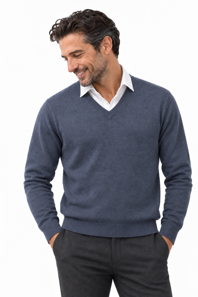 Angle – Maglia con scollo a V da uomo – Sul modello maschile Aura [ND-1379-C9561]
