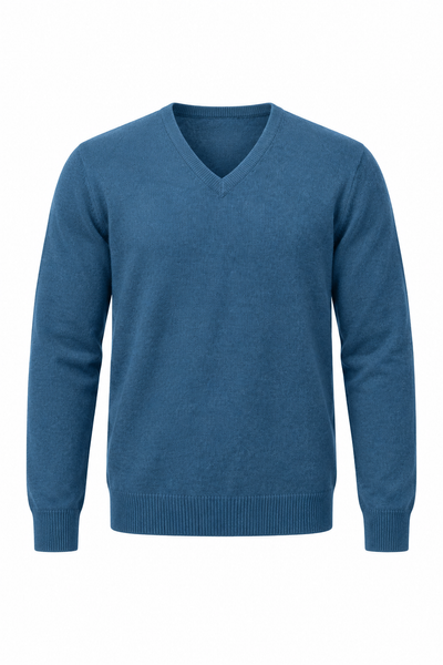 Angle – Maglia con scollo a V da uomo – Vista del prodotto senza modello [ND-1379-C9567]