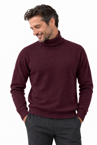 Rise – Dolcevita da uomo – Bordeaux – Su un modello Aura [ND-1382-C9769]