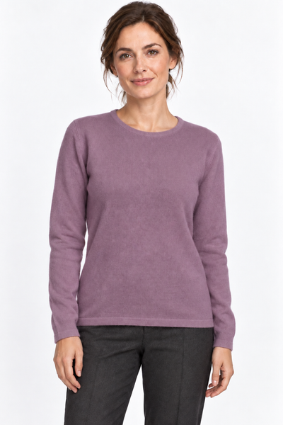 Circle – Maglia a girocollo da donna – Uva – Su un modello Aura [ND-1383-C9815]