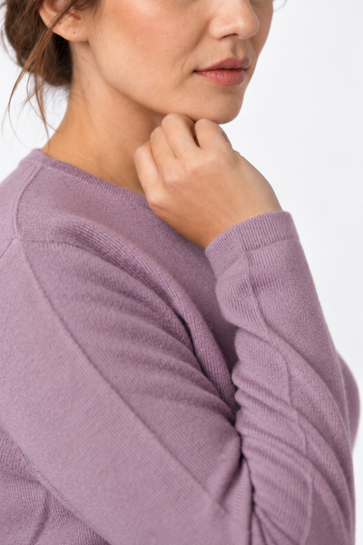 Circle – Maglia a girocollo da donna – Uva – Vista G069 [ND-1383-C9815]