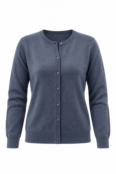 Button – Cardigan a girocollo da donna – Antracite – Foto del prodotto [ND-1385-C9927]