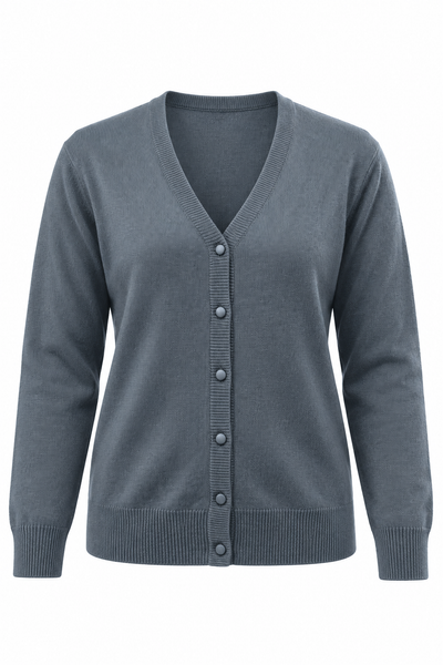 Link – Cardigan con scollo a V da donna – Antracite – Foto del prodotto [ND-1386-C9988]