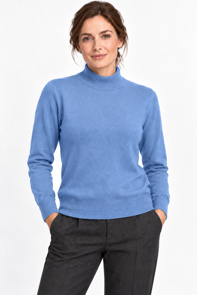 Contour – Maglia a collo alto da donna – Blu maya – Su un modello Aura [ND-1387-C10052]