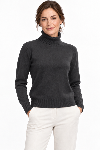 Rise – Dolcevita da donna – Grigio nero – Su un modello Aura [ND-1388-C10109]