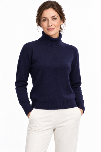 Rise – Dolcevita da donna – Blu navy – Su un modello Aura [ND-1388-C10126]