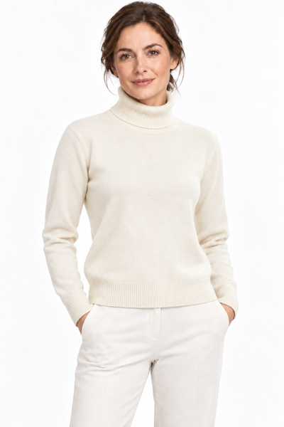 Rise – Dolcevita da donna – Bianco avorio – Su un modello Aura [ND-1388-C10141]