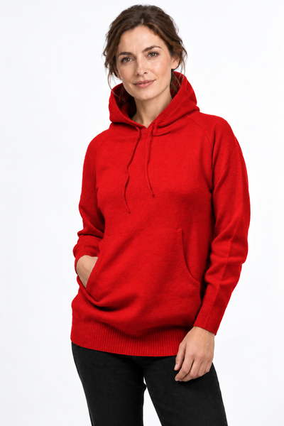 Pause – Felpa in maglia con cappuccio unisex – Rosso – Vista G153 [ND-1390-C10239]