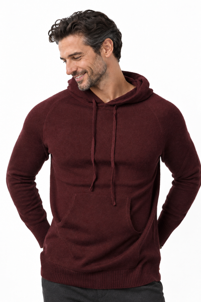 Pause – Felpa in maglia con cappuccio unisex – Bordeaux – Vista G152 [ND-1390-C10257]