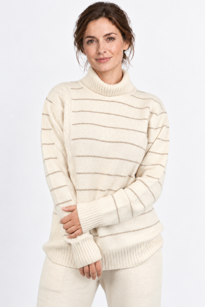 Stripe – Dolcevita a righe – Beige naturale – Vista G103 [ND-1803-C12068]