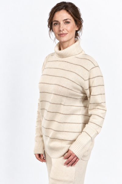 Stripe – Dolcevita a righe – Beige naturale – Vista G104 [ND-1803-C12068]