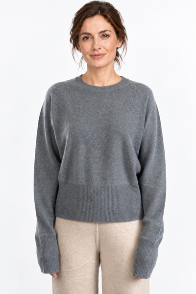 Shortline – Maglia corta a girocollo – Grigio scuro naturale – Vista G132 [ND-2083-C13088]