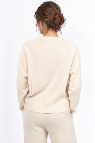 Shortline – Maglia corta a girocollo – Beige naturale – Vista G130 [ND-2083-C13107]