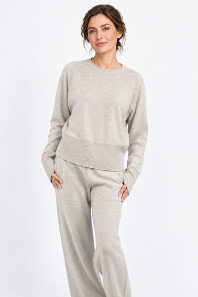 Shortline – Maglia corta a girocollo – Grigio chiaro naturale – Vista G134 [ND-2083-C13109]